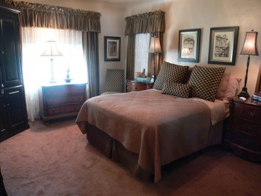 One of the bedrooms which has a walk-in closet and a window!