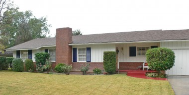 Front yard grass is dormant in Winter, but will turn green in Spring.