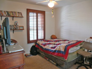 One of two bedrooms that are downstairs. 4494 Elmwood Ct., Riverside